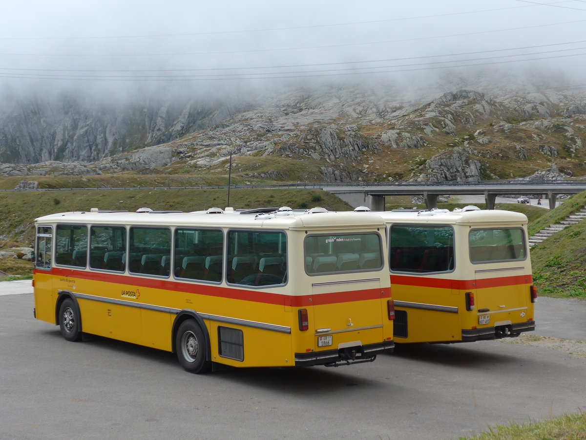 (175'013) - Mark, Andeer - GR 1866 - Saurer/R&J (ex PostAuto Graub�nden; ex P 24'350) am 18. September 2016 in Gotthard, Passh�he