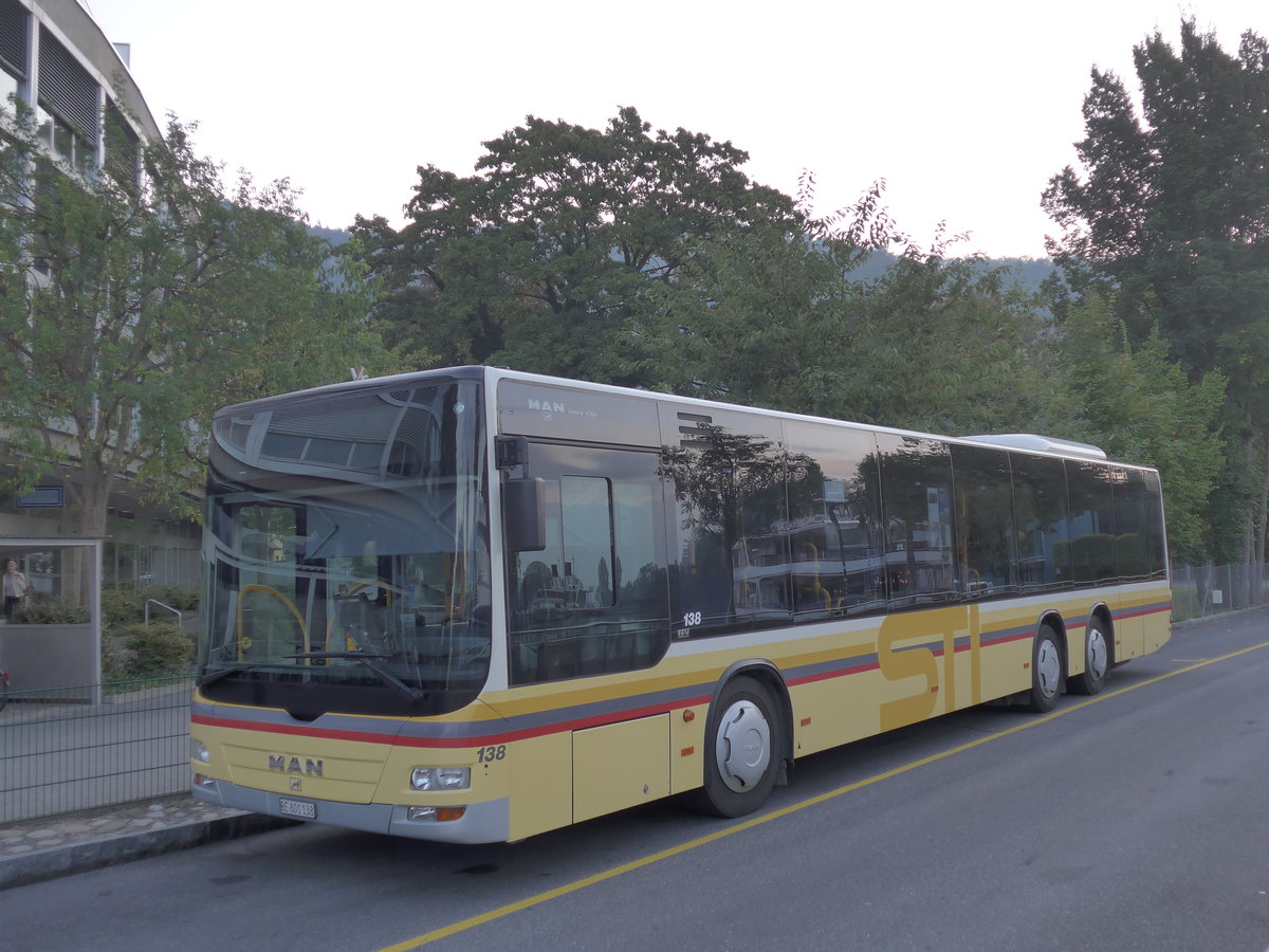 (175'067) - STI Thun - Nr. 138/BE 801'138 - MAN am 24. September 2016 bei der Schiffl�ndte Thun