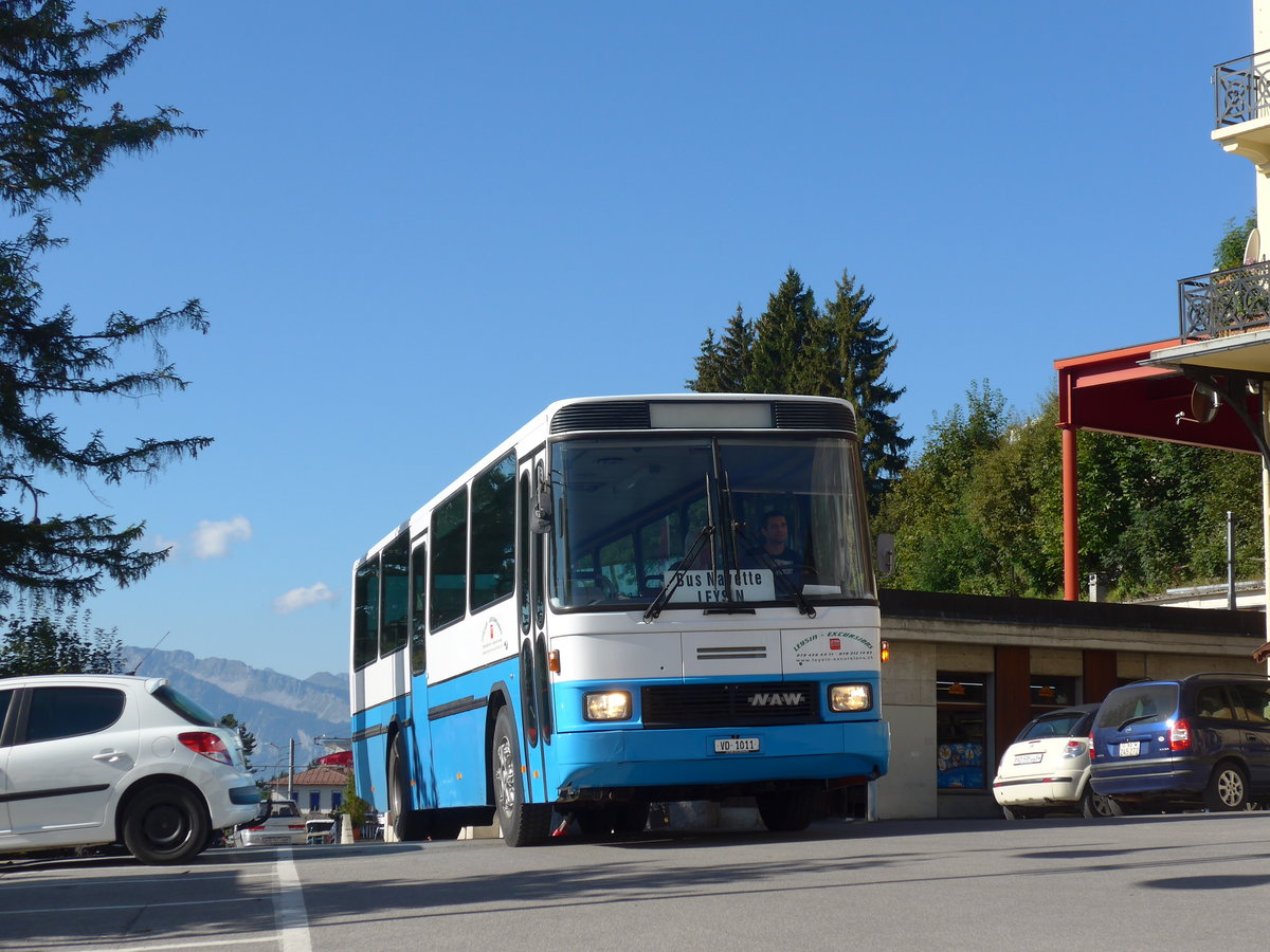 (175'084) - Leysin-Excursions, Leysin - VD 1011 - NAW/Hess (ex RTB Altst�tten Nr. 48) am 24. September 2016 beim Bahnhof Leysin-Feydey