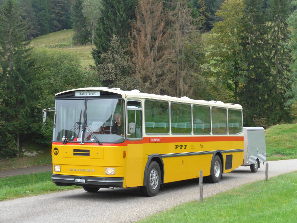 (175'333) - Schmid, Th�rishaus - BE 26'206 - Saurer/T�scher (ex P 24'244) am 2. Oktober 2016 am Scheltenpass (Solothurnerseite)