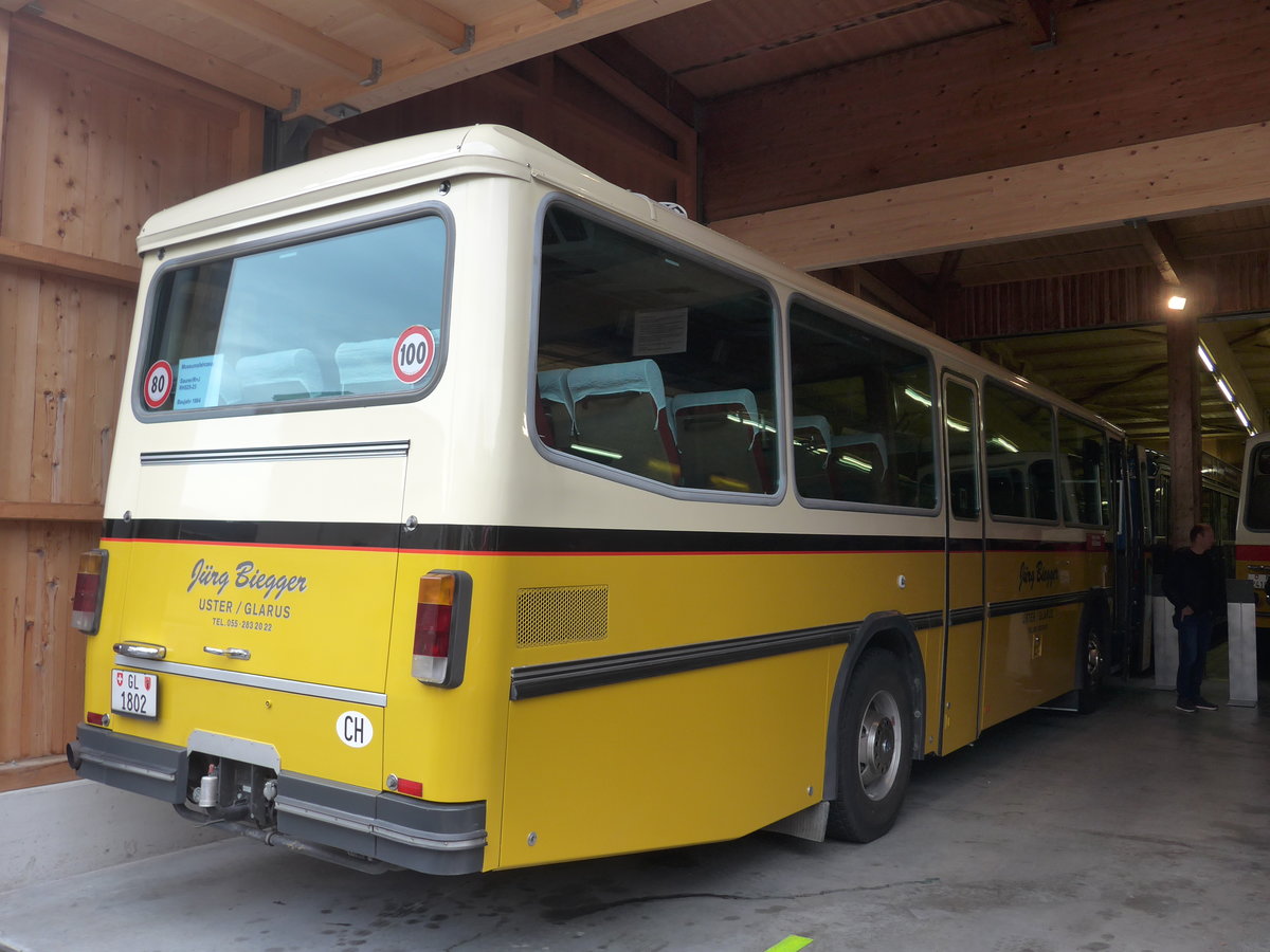 (176'311) - Biegger, Uster - Nr. 9/GL 1802 - Saurer/R&J (ex P 24'366) am 23. Oktober 2016 in Ziegelbr�cke, Museum