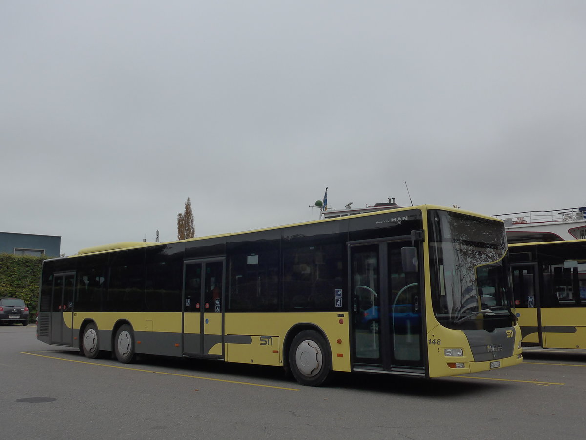 (176'437) - STI Thun - Nr. 148/BE 801'148 - MAN am 31. Oktober 2016 bei der Schiffl�ndte Thun