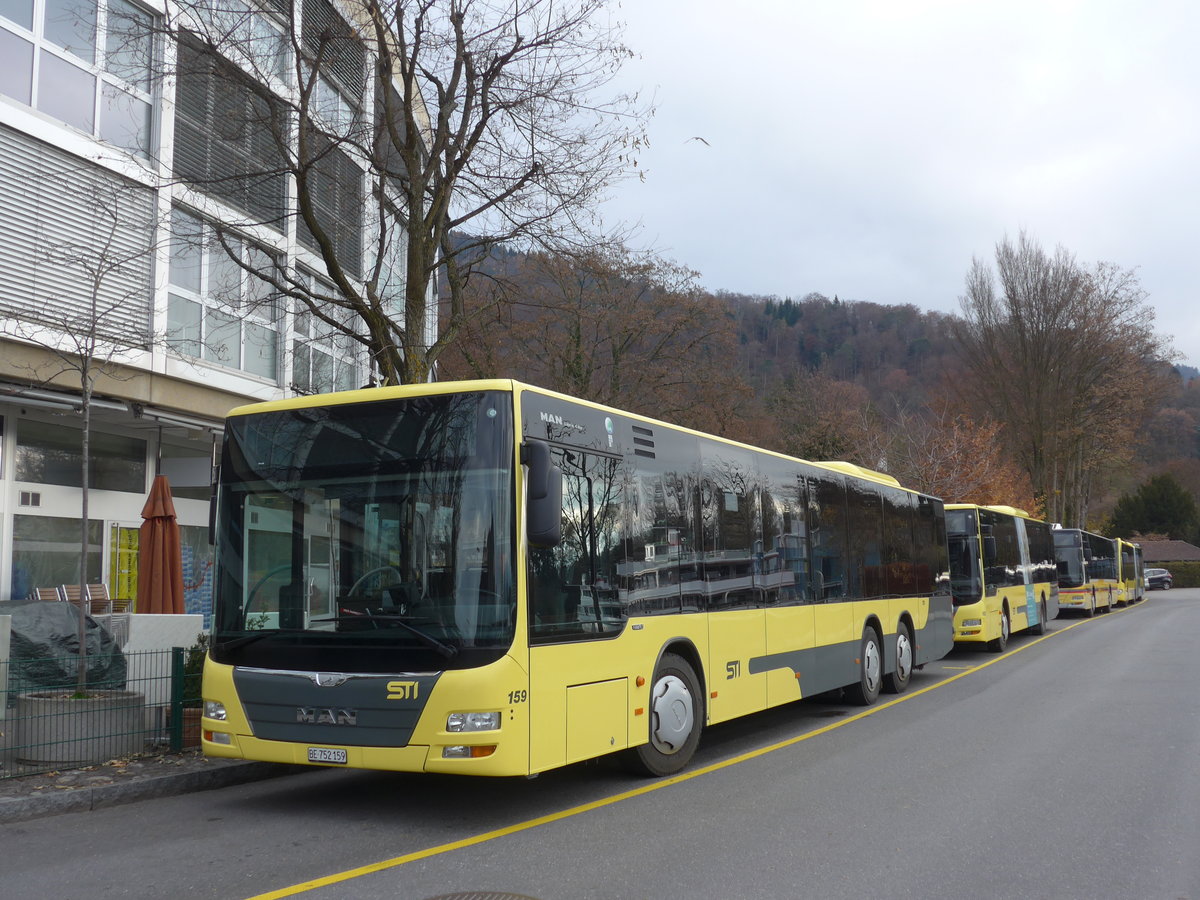 (176'773) - STI Thun - Nr. 159/BE 752'159 - MAN am 28. November 2016 bei der Schiffl�ndte Thun