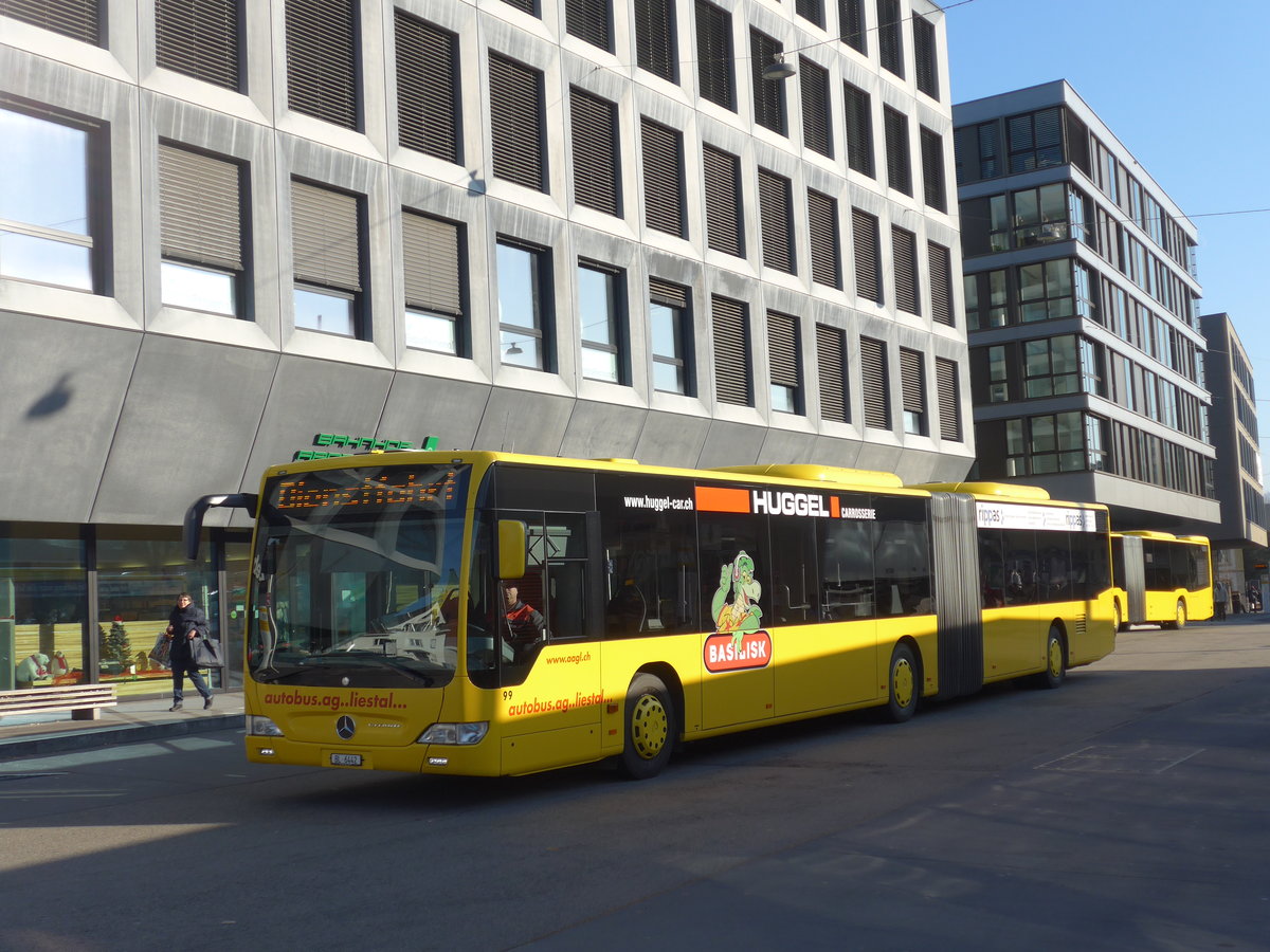 (176'883) - AAGL Liestal - Nr. 99/BL 6442 - Mercedes am 5. Dezember 2016 beim Bahnhof Liestal