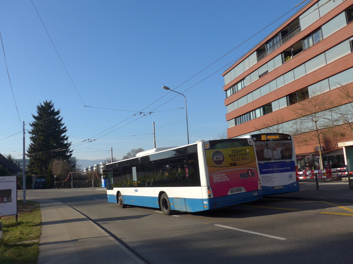 (176'959) - VBZ Z�rich - Nr. 264/ZH 726'264 - Neoplan am 6. Dezember 2016 in Schlieren, Zentrum/Bahnhof