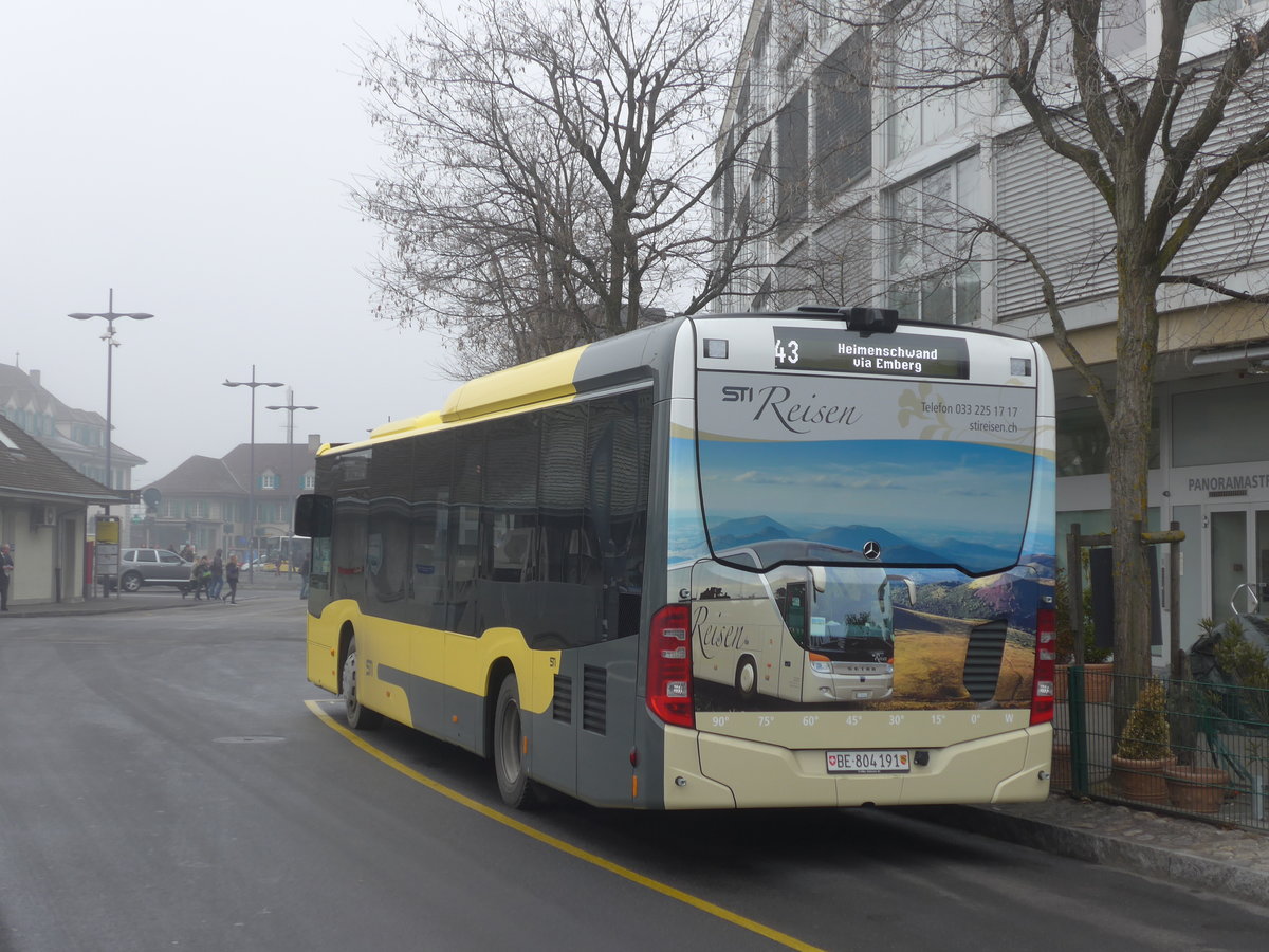 (177'222) - STI Thun - Nr. 191/BE 804'191 - Mercedes am 16. Dezember 2016 bei der Schiffl�ndte Thun