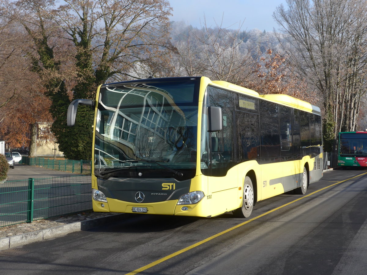 (177'272) - STI Thun - Nr. 190/BE 804'190 - Mercedes am 18. Dezember 2016 bei der Schiffl�ndte Thun