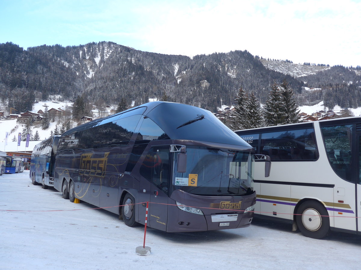 (177'759) - G�ssi, Horw - LU 204'205 - Neoplan am 7. Januar 2017 in Adelboden, ASB