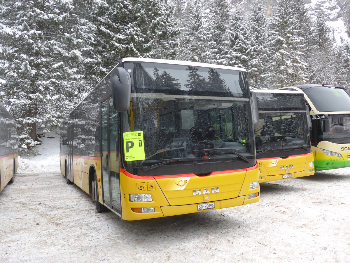 (177'861) - Steiner, Messen - SO 20'096 - MAN (ex SO 104'174) am 7. Januar 2017 in Adelboden, Unter dem Birg