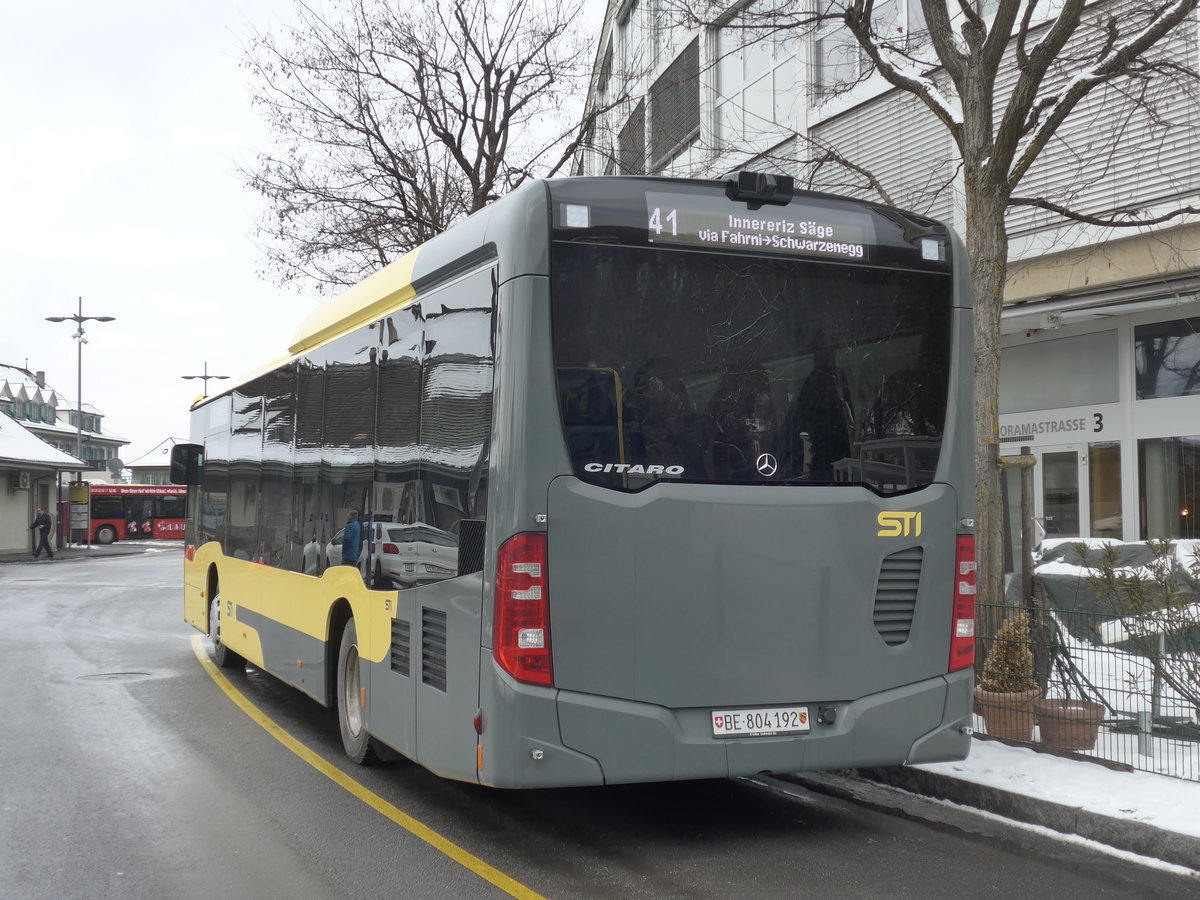 (177'994) - STI Thun - Nr. 192/BE 804'192 - Mercedes am 9. Januar 2017 bei der Schiffl�ndte Thun