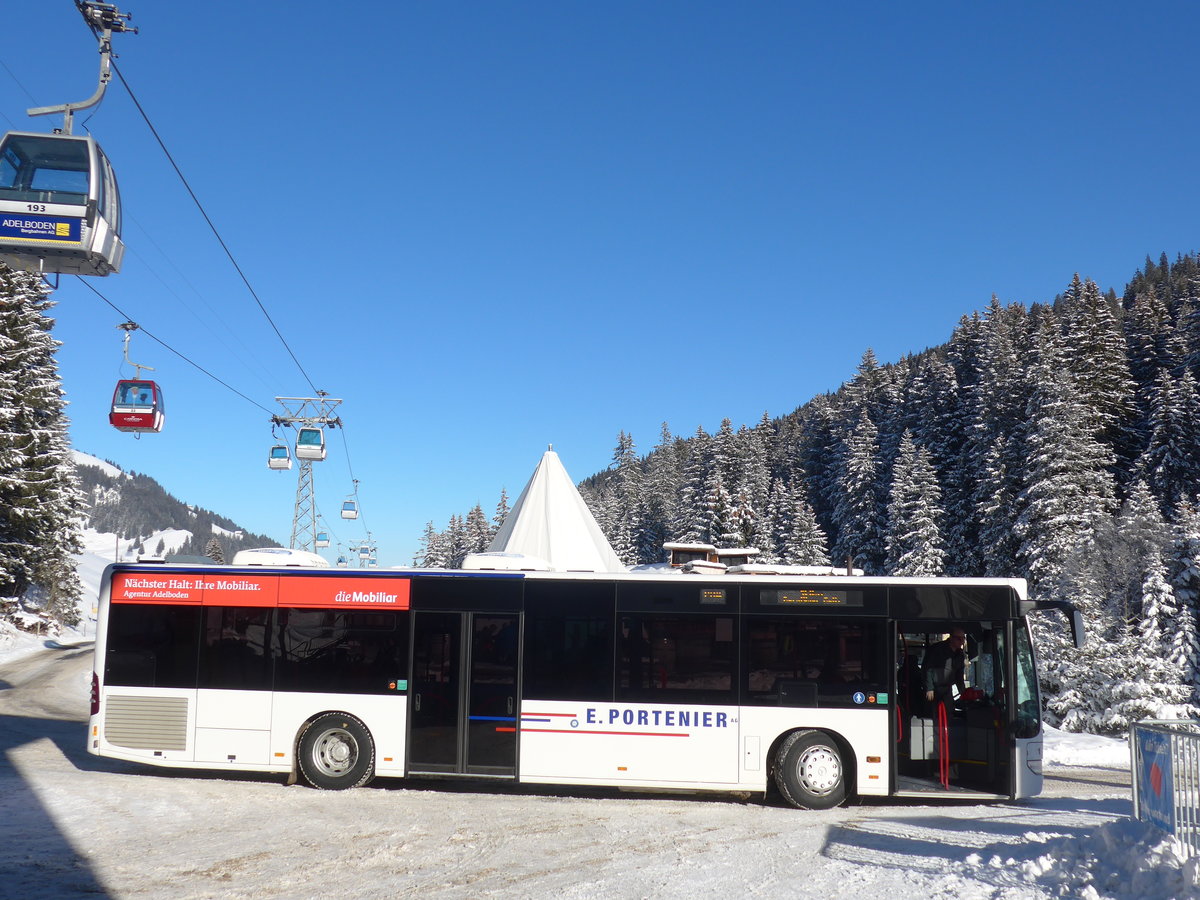 (178'005) - Portenier, Adelboden - Nr. 1/BE 27'928 - Mercedes (ex FRA-Bus, D-Frankfurt) am 9. Januar 2017 in Adelboden, Bergl�ger