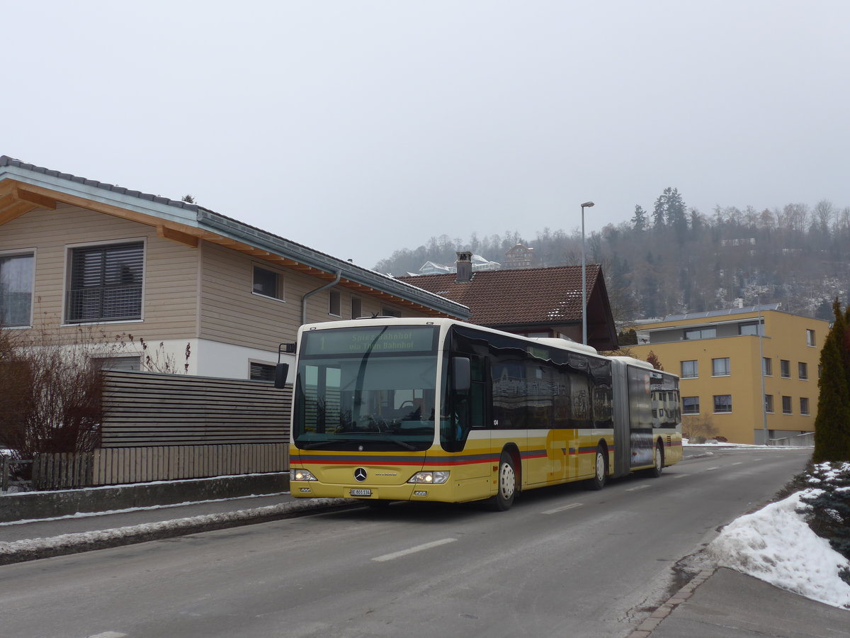 (178'058) - STI Thun - Nr. 134/BE 801'134 - Mercedes am 20. Januar 2017 in Steffisburg, Fl�hli