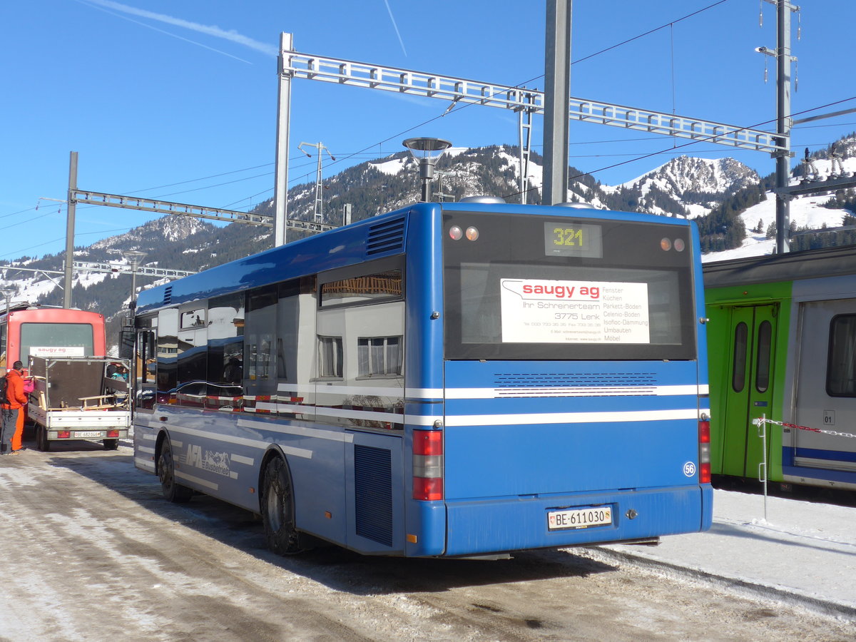 (178'141) - AFA Adelboden - Nr. 56/BE 611'030 - MAN/G�ppel am 22. Januar 2017 beim Bahnhof Zweisimmen