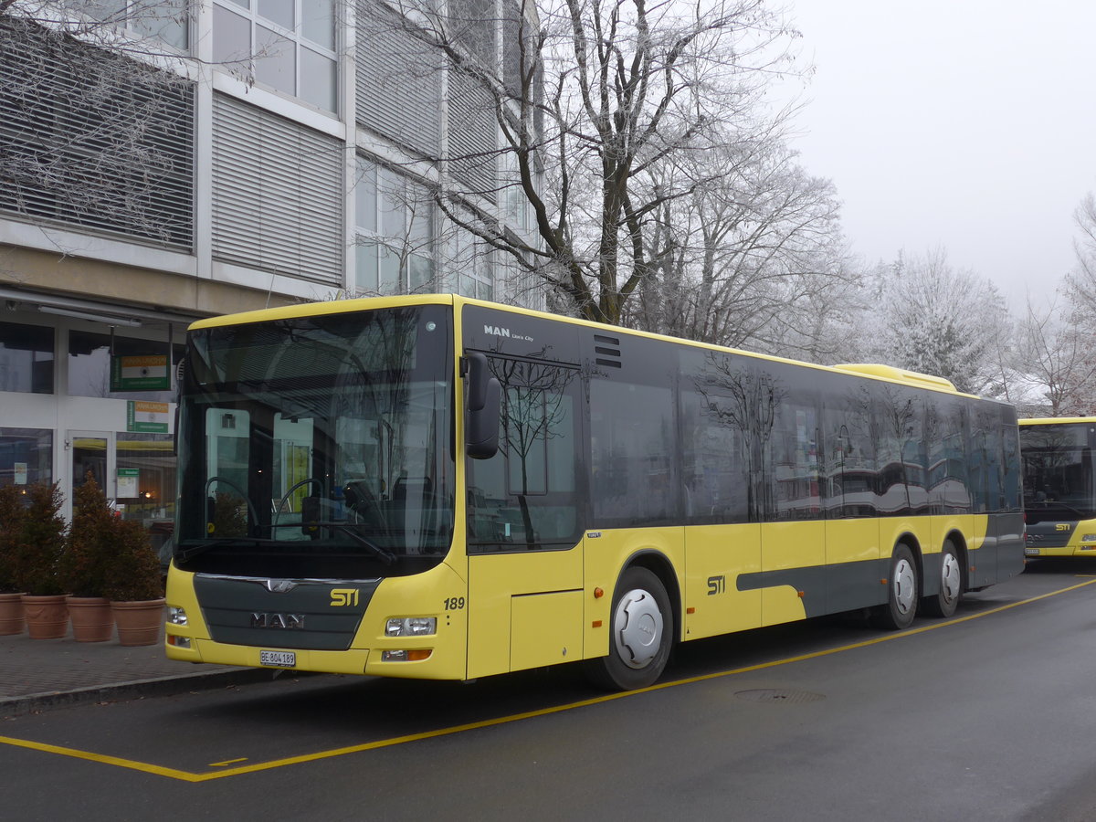 (178'163) - STI Thun - Nr. 189/BE 804'189 - MAN am 23. Januar 2017 bei der Schiffl�ndte Thun