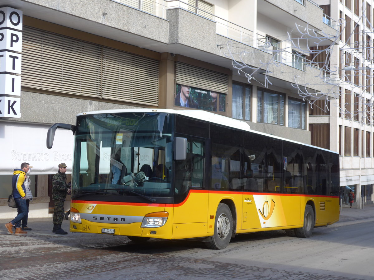 (178'402) - PostAuto Graub�nden - GR 102'373 - Setra am 9. Februar 2017 in St. Moritz, Klinik Gut