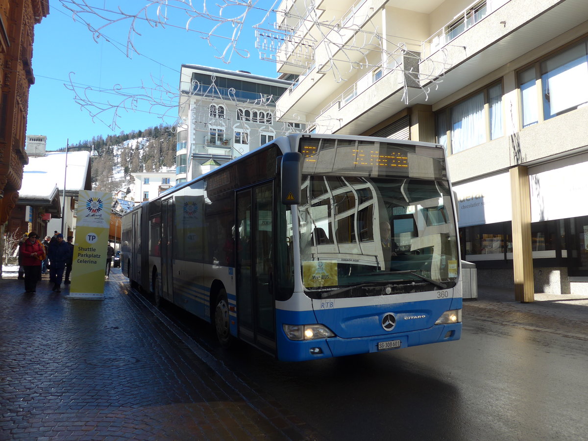(178'543) - RTB Altst�tten - Nr. 360/SG 308'601 - Mercedes (ex BSW Sargans Nr. 360) am 18. Februar 2017 in St. Moritz, Klinik Gut