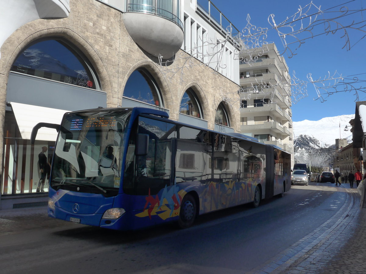 (178'608) - SBC Chur - Nr. 92/GR 156'992 - Mercedes (ex VZO Gr�ningen Nr. 151; ex Vorf�hrfahrzeug) am 18. Februar 2017 in St. Moritz, Klinik Gut