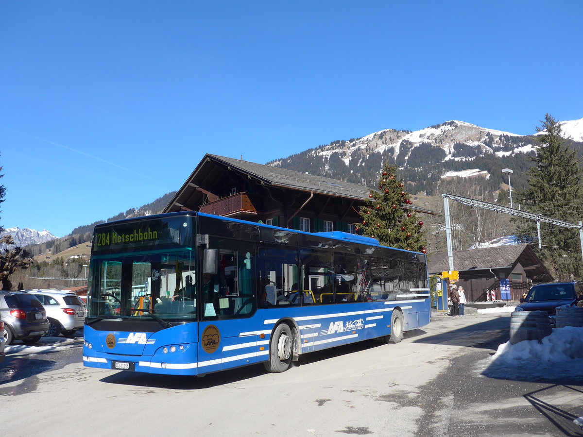 (178'662) - AFA Adelboden - Nr. 54/BE 611'056 - Neoplan (ex VBZ Z�rich Nr. 243) am 19. Februar 2017 beim Bahnhof Lenk