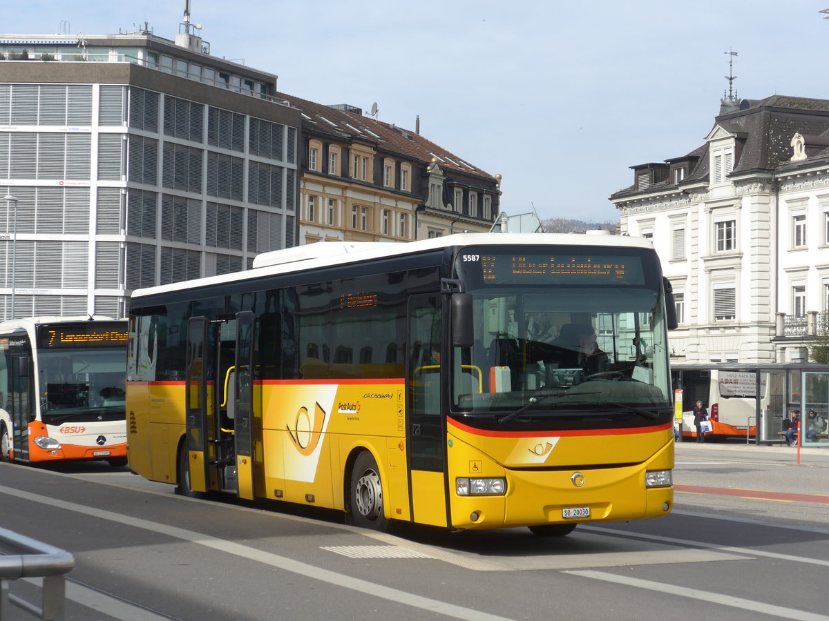 (178'804) - Flury, Balm - SO 20'030 - Irisbus am 4. M�rz 2017 beim Hauptbahnhof Solothurn