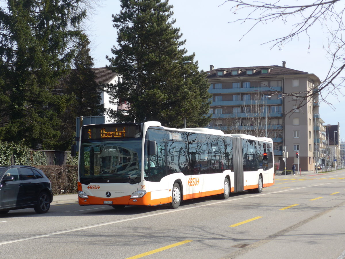 (178'815) - BSU Solothurn - Nr. 39/SO 172'039 - Mercedes am 4. M�rz 2017 beim Hauptbahnhof Solothurn