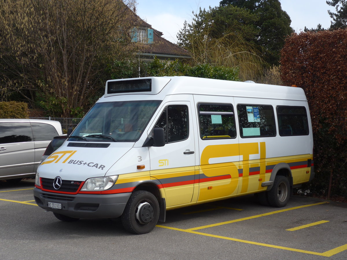 (178'828) - STI Thun - Nr. 3/BE 551'003 - Mercedes am 4. M�rz 2017 bei der Schiffl�ndte Thun