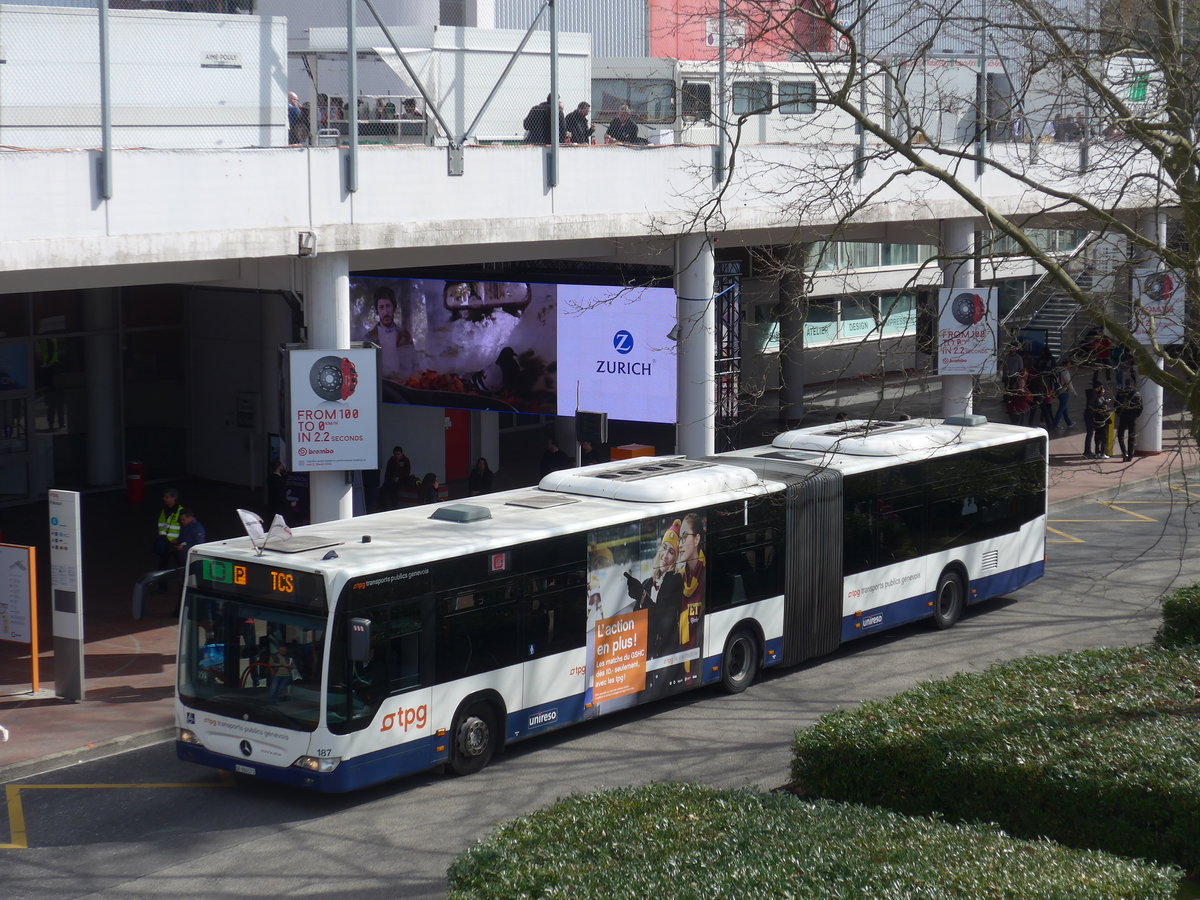 (178'862) - TPG Gen�ve - Nr. 187/GE 960'571 - Mercedes am 11. M�rz 2017 in Gen�ve, Palexpo