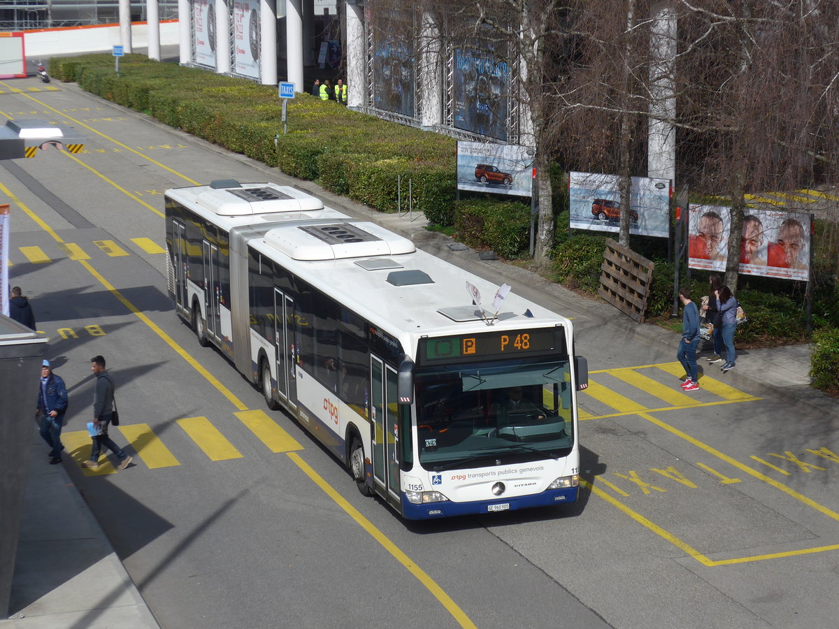 (178'863) - TPG Gen�ve - Nr. 1155/GE 960'905 - Mercedes am 11. M�rz 2017 in Gen�ve, Palexpo