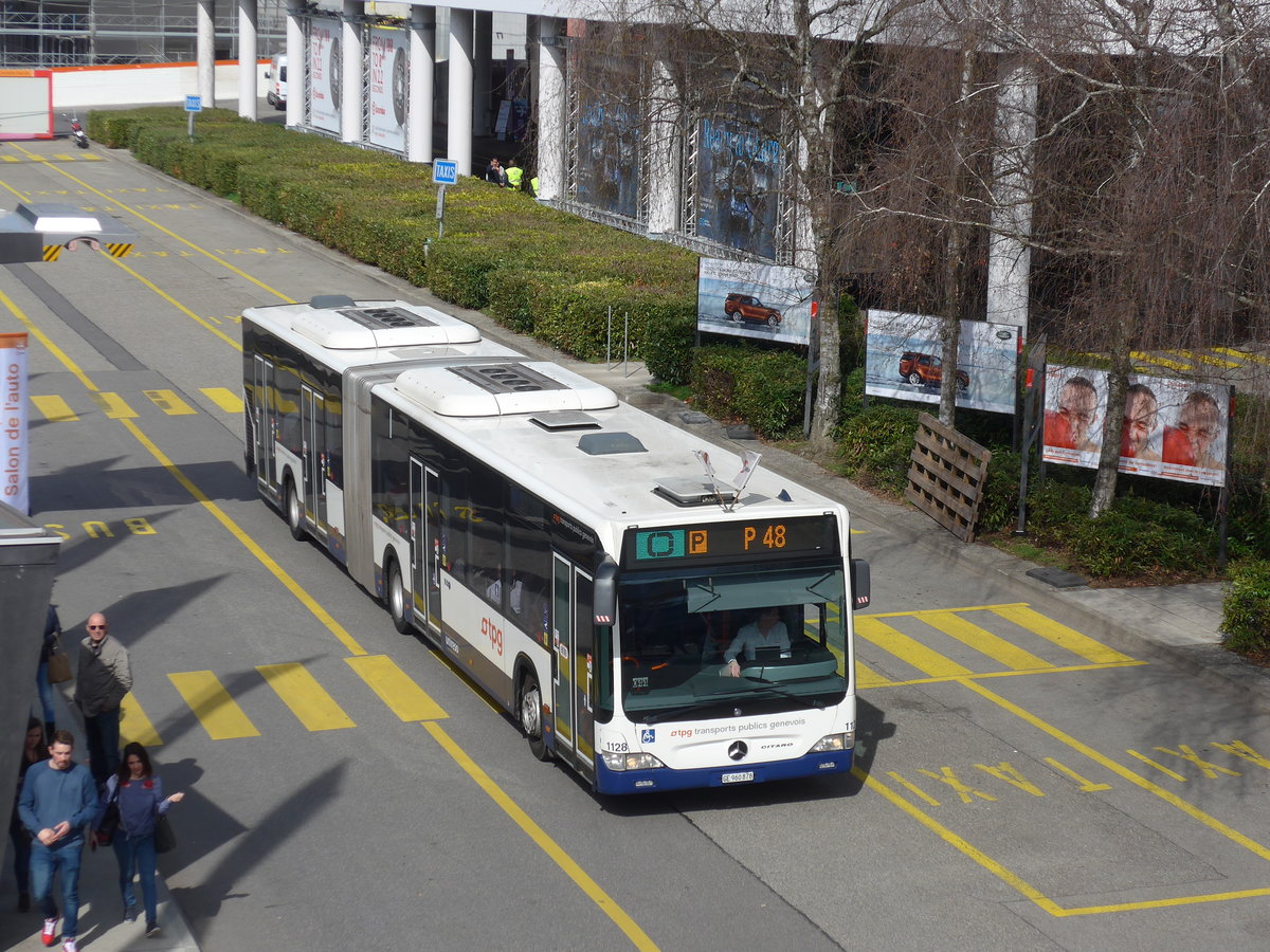 (178'864) - TPG Gen�ve - Nr. 1128/GE 960'878 - Mercedes am 11. M�rz 2017 in Gen�ve, Palexpo