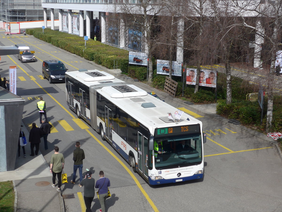 (178'865) - TPG Gen�ve - Nr. 187/GE 960'571 - Mercedes am 11. M�rz 2017 in Gen�ve, Palexpo