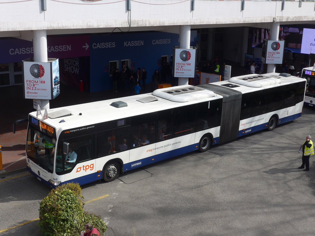 (178'872) - TPG Gen�ve - Nr. 1145/GE 960'895 - Mercedes am 11. M�rz 2017 in Gen�ve, Palexpo