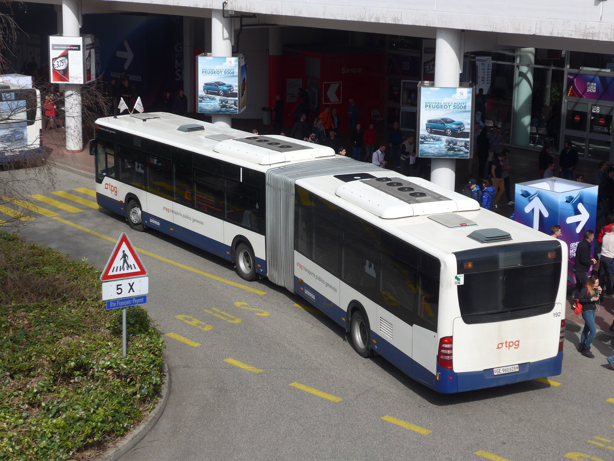 (178'882) - TPG Gen�ve - Nr. 192/GE 960'628 - Mercedes am 11. M�rz 2017 in Gen�ve, Palexpo