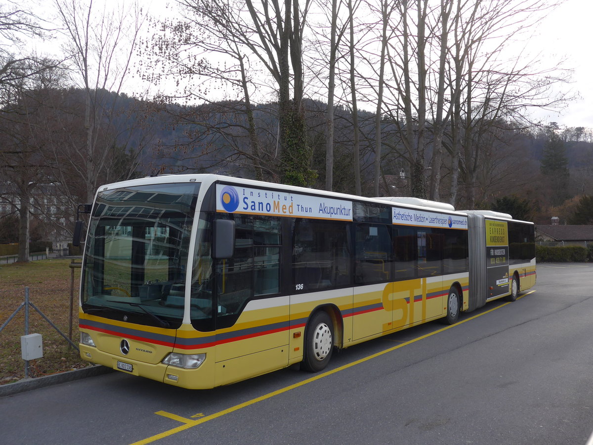 (178'939) - STI Thun - Nr. 136/BE 801'136 - Mercedes am 12. M�rz 2017 bei der Schiffl�ndte Thun