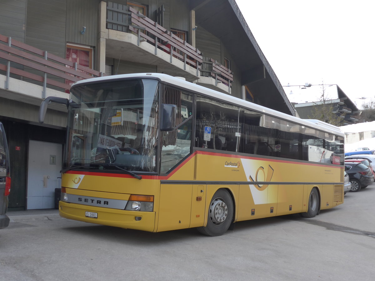 (178'960) - TRD, Savi�se - VS 16'013 - Setra (ex Dubuis, Savi�se) am 12. M�rz 2017 in Anz�re, Post 