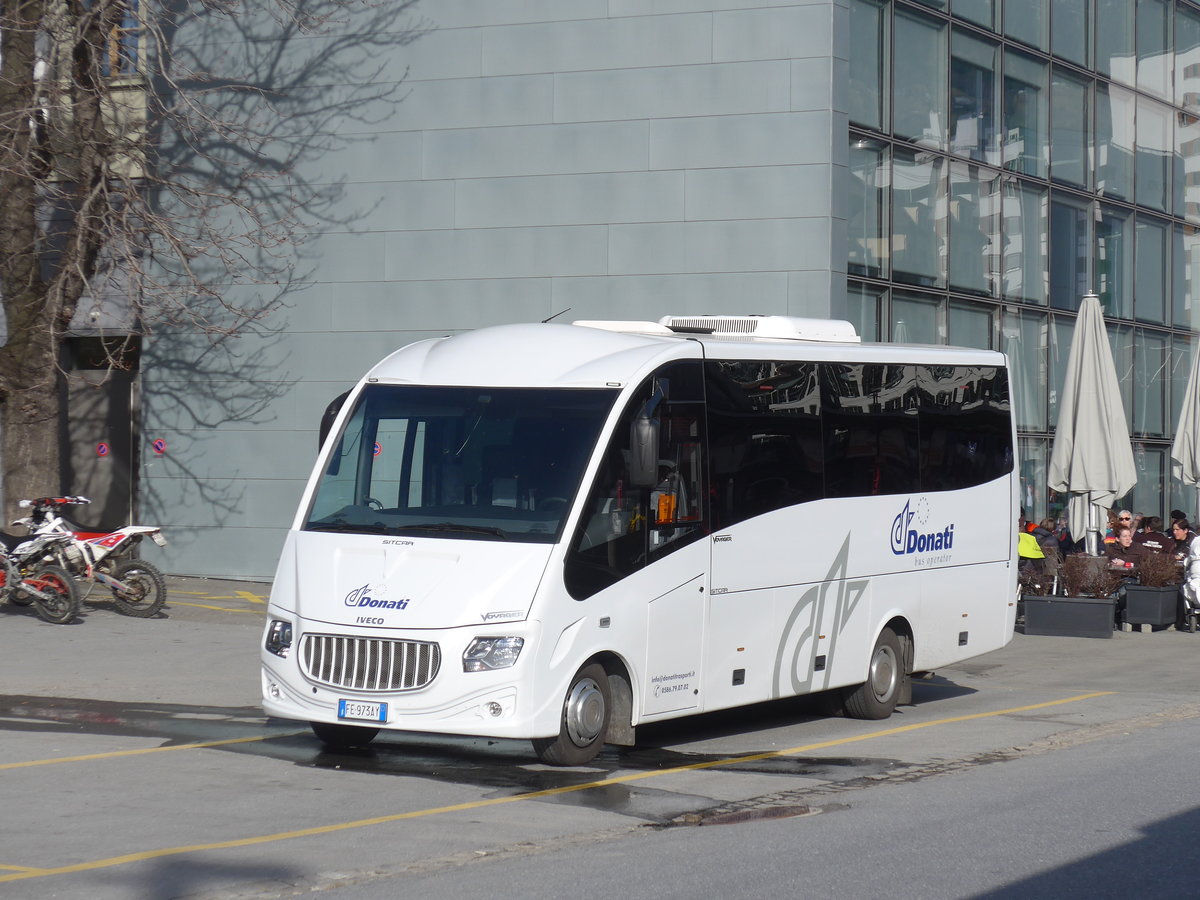 (178'975) - Aus Italien: Donati, Solvay - FE-973 AY - Iveco/Sitcar am 12. M�rz 2017 beim Bahnhof Brig