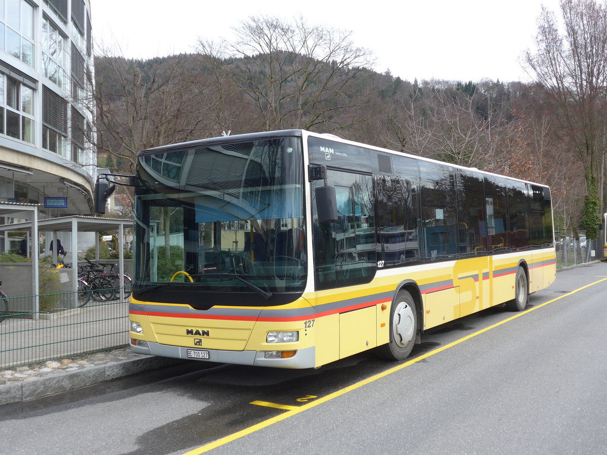 (178'986) - STI Thun - Nr. 127/BE 700'127 - MAN am 19. M�rz 2017 bei der Schiffl�ndte Thun