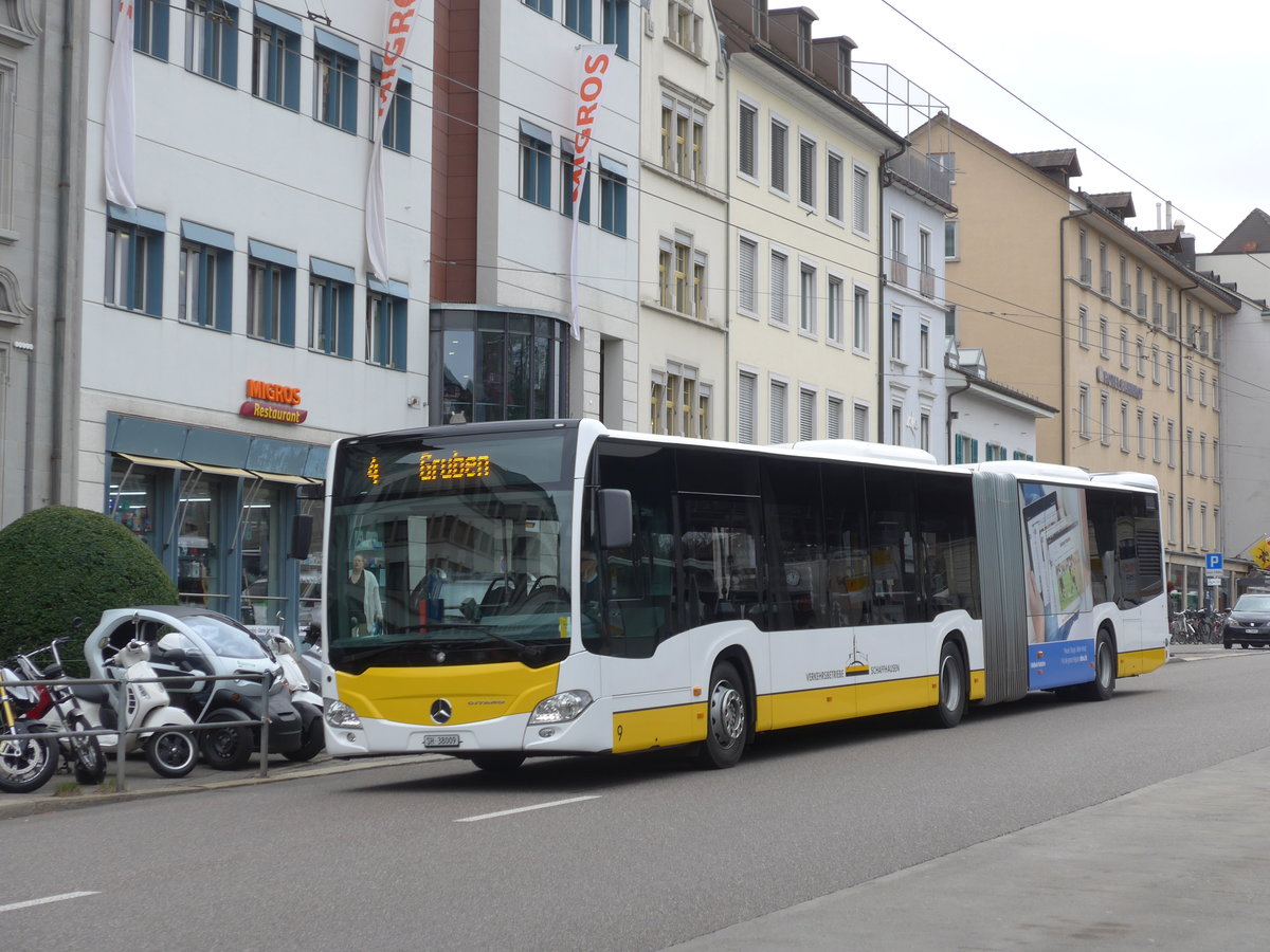 (179'038) - VBSH Schaffhausen - Nr. 9/SH 38'009 - Mercedes am 20. M�rz 2017 beim Bahnhof Schaffhausen