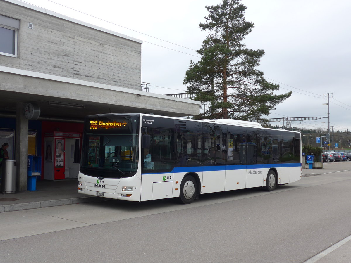(179'051) - ATE Bus, Effretikon - Nr. 66/ZH 724'525 - MAN am 20. M�rz 2017 beim Bahnhof Bassersdorf