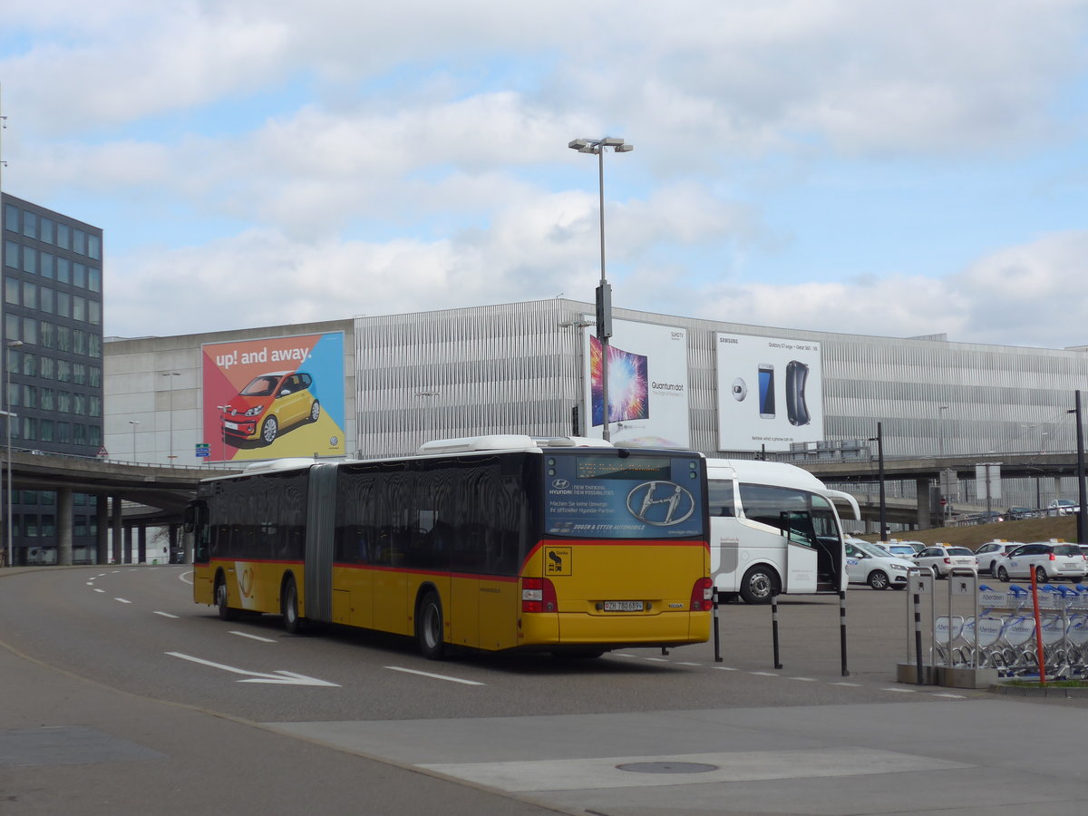 (179'101) - PostAuto Z�rich - Nr. 308/ZH 780'689 - MAN am 20. M�rz 2017 in Z�rich, Flughafen