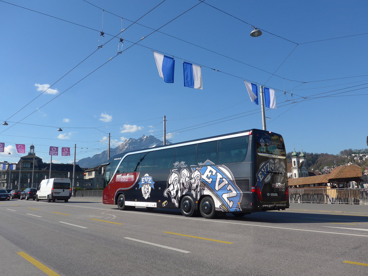 (179'454) - G�ssi, Horw - LU 87'721 - Setra am 10. April 2017 in Luzern, Bahnhofbr�cke