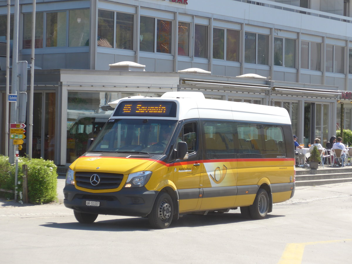 (179'589) - PostAuto Graub�nden - Nr. 1/GR 51'337 - Mercedes am 14. April 2017 beim Bahnhof Ilanz