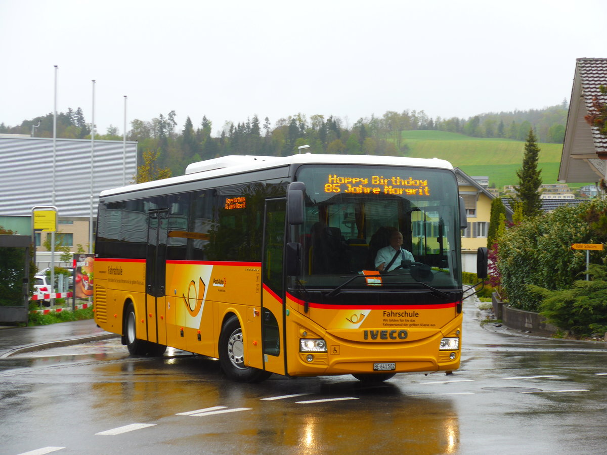 (179'976) - PostAuto Bern - BE 641'502 - Iveco am 1. Mai 2017 in Steffisburg, Zulgbr�cke