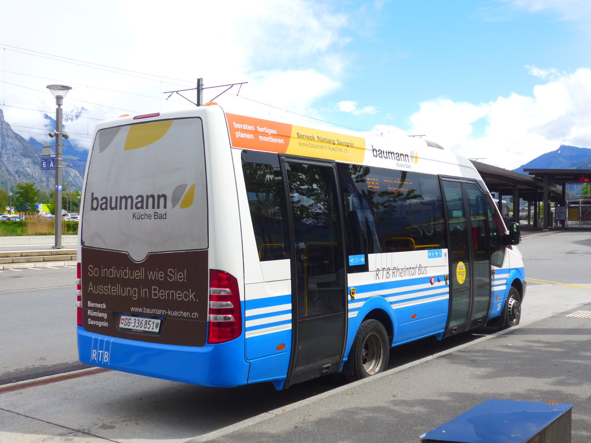 (180'020) - RTB Altst�tten - Nr. 16/SG 336'851 - Mercedes am 4. Mai 2017 beim Bahnhof Sargans