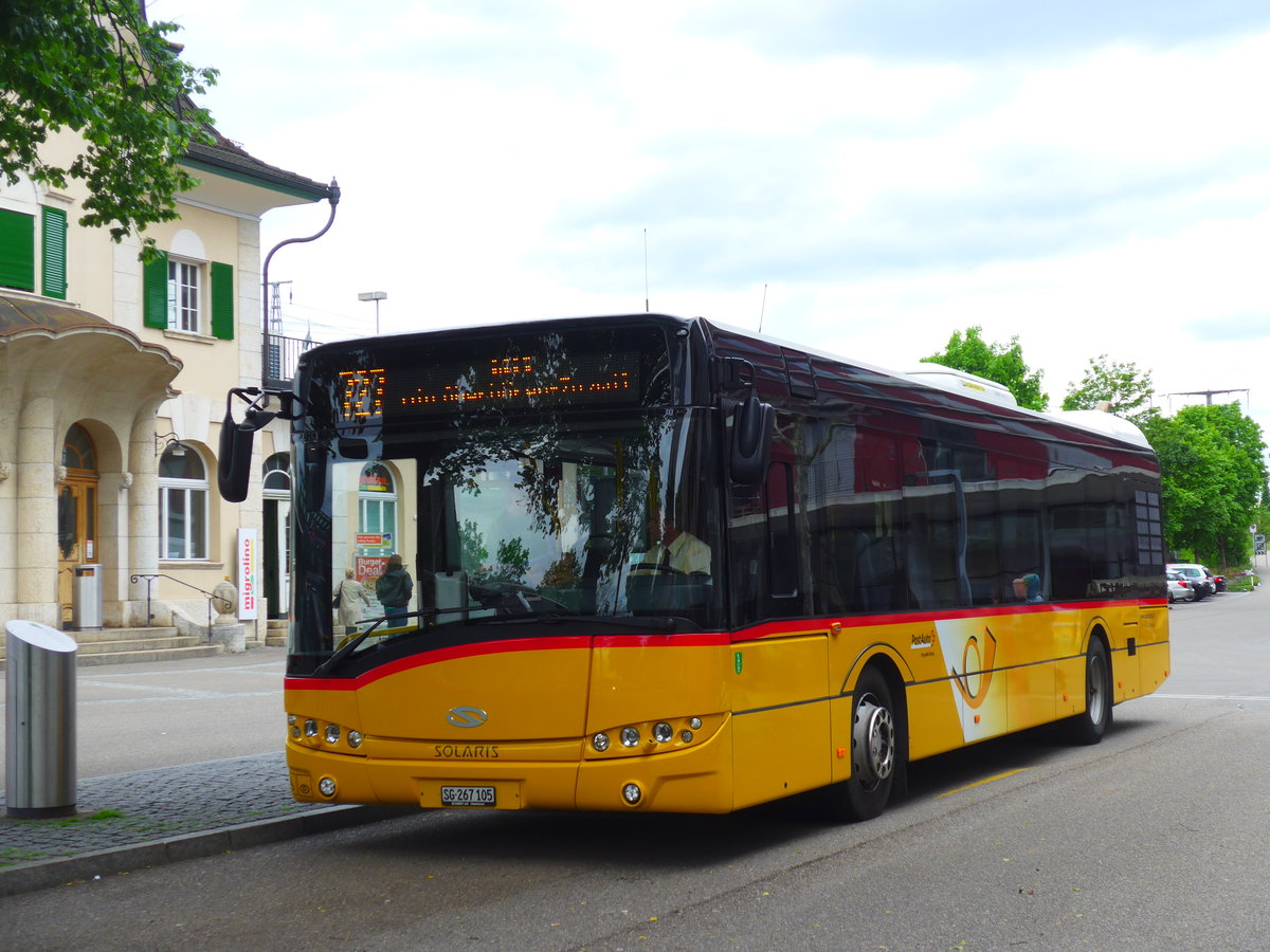 (180'211) - Schmidt, Oberb�ren - SG 267'105 - Solaris am 21. Mai 2017 beim Bahnhof Gossau