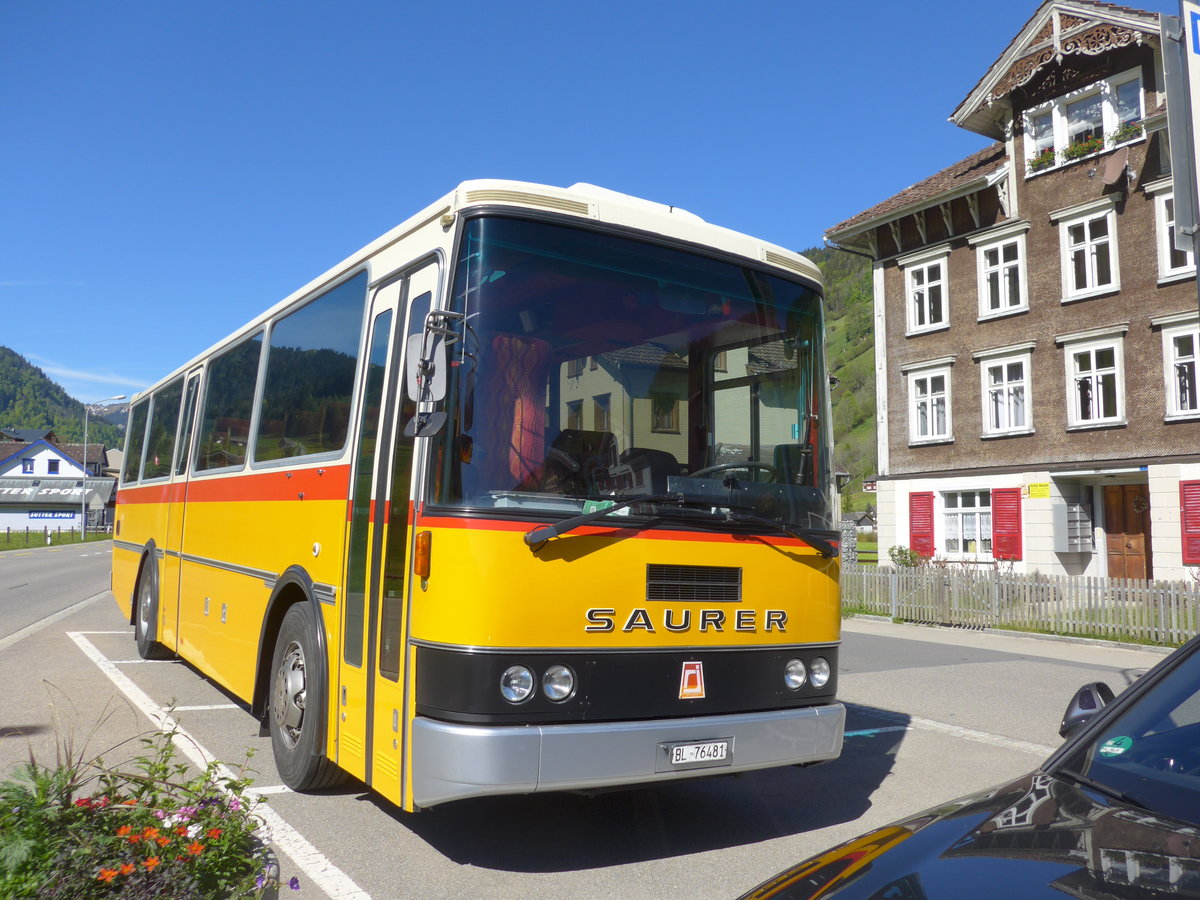 (180'301) - Ziegler, Pratteln - BL 76'481 - Saurer/R&J (ex Schnider, Sch�pfheim) am 22. Mai 2017 in Alt St. Johann, Dorf