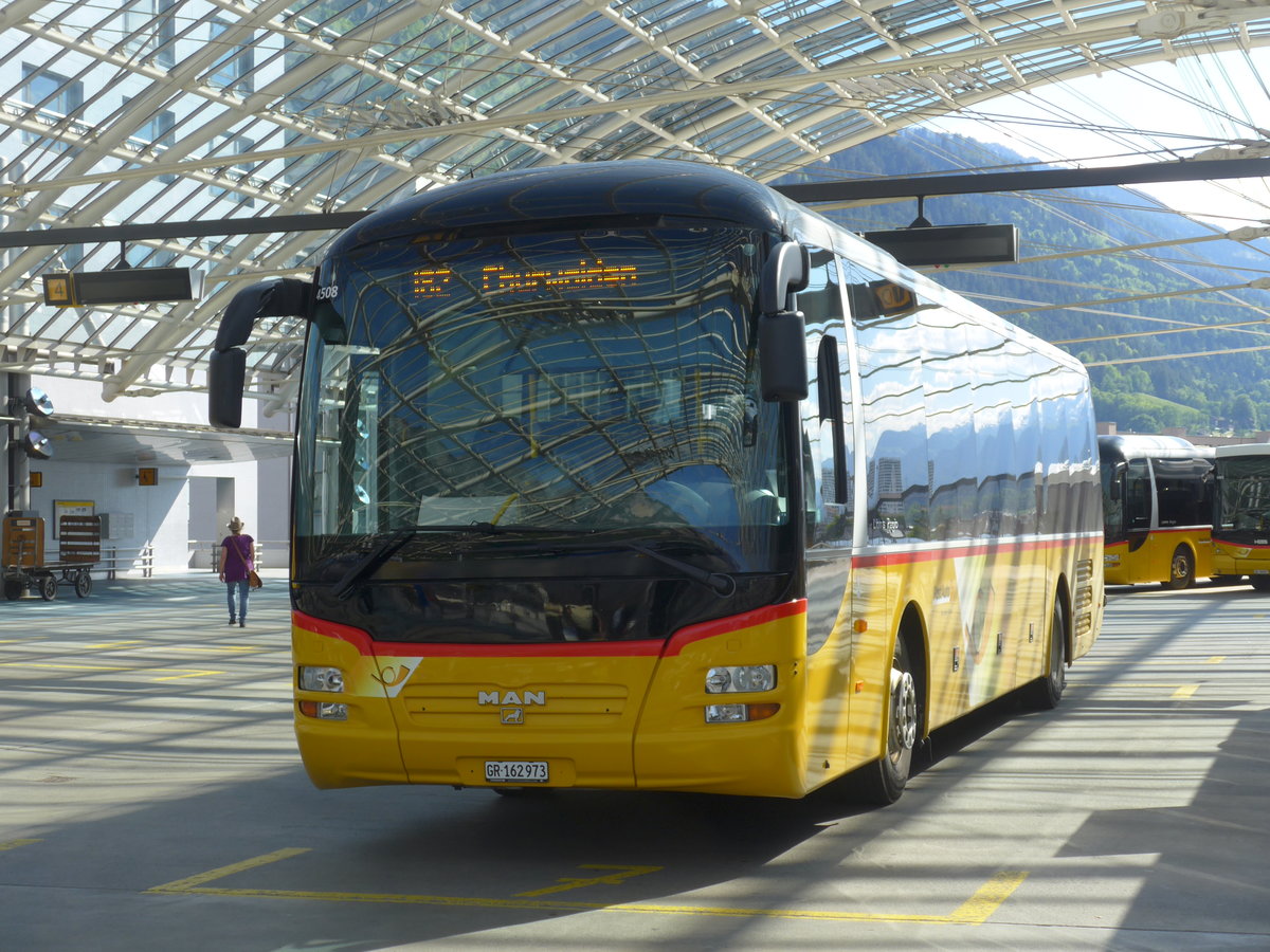 (180'405) - PostAuto Graub�nden - GR 162'973 - MAN am 22. Mai 2017 in Chur, Postautostation