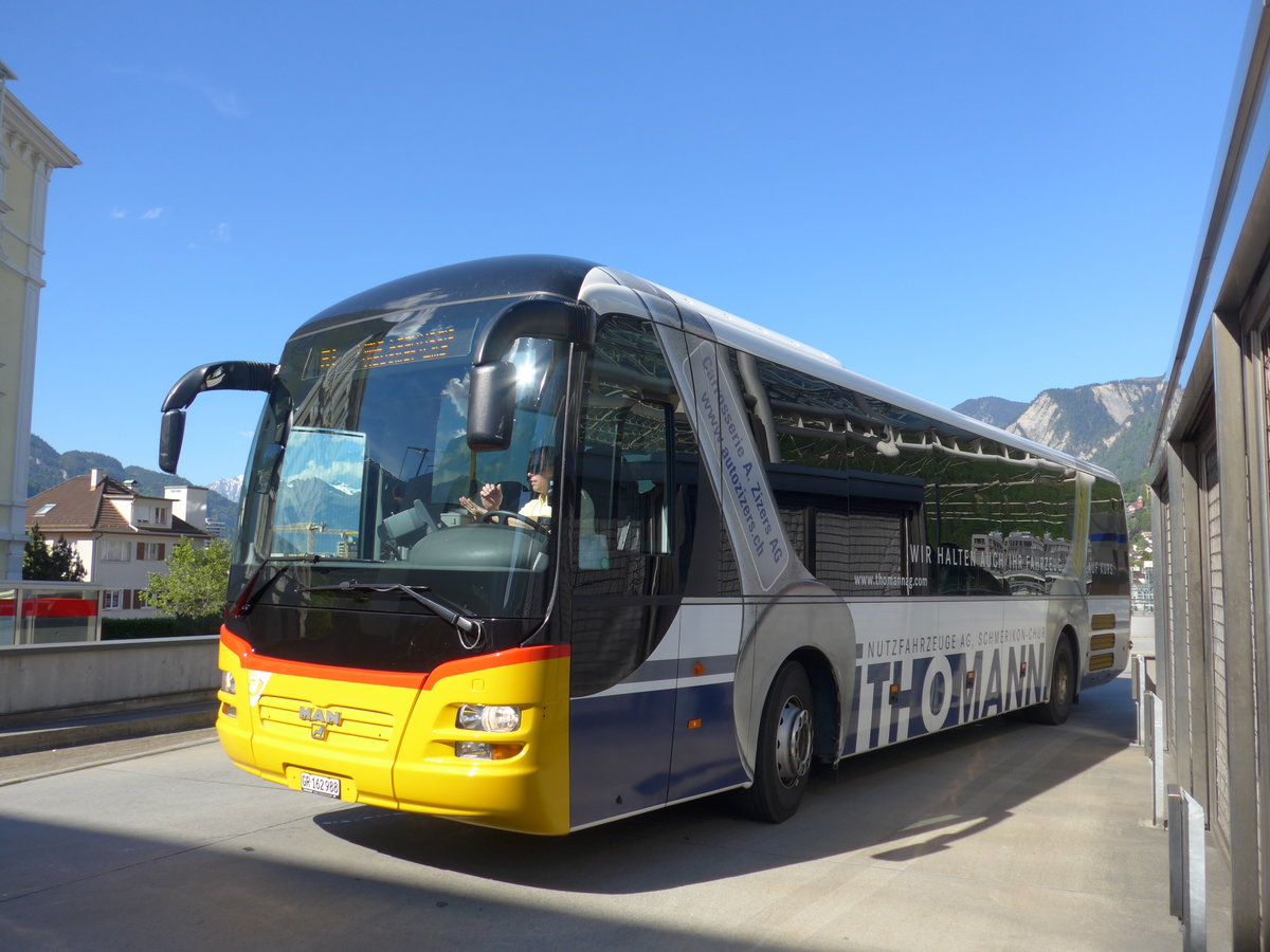 (180'407) - PostAuto Graub�nden - GR 162'988 - MAN am 22. Mai 2017 in Chur, Postautostation