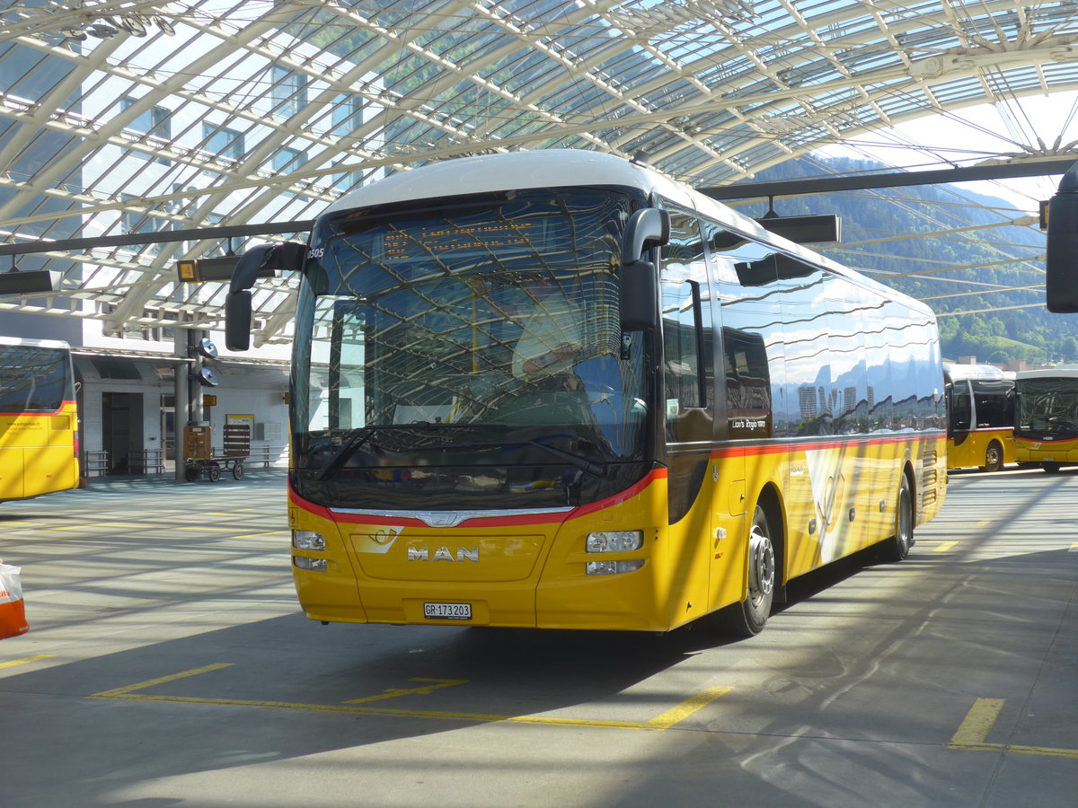 (180'416) - PostAuto Graub�nden - GR 173'203 - MAN am 22. Mai 2017 in Chur, Postautostation
