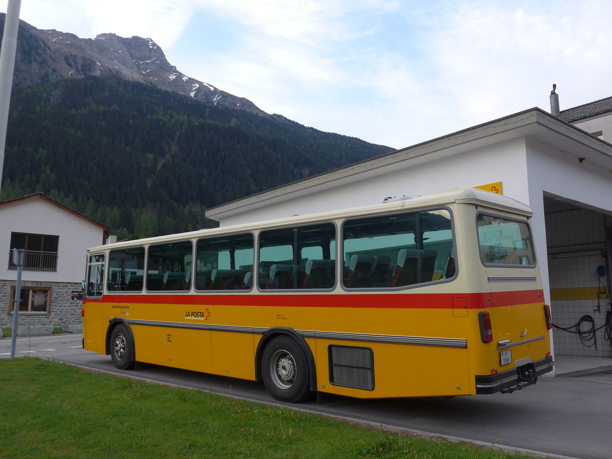 (180'455) - Mark, Andeer - GR 1866 - Saurer/R&J (ex PostAuto Graub�nden; ex P 24'350) am 23. Mai 2017 in Andeer, Garage