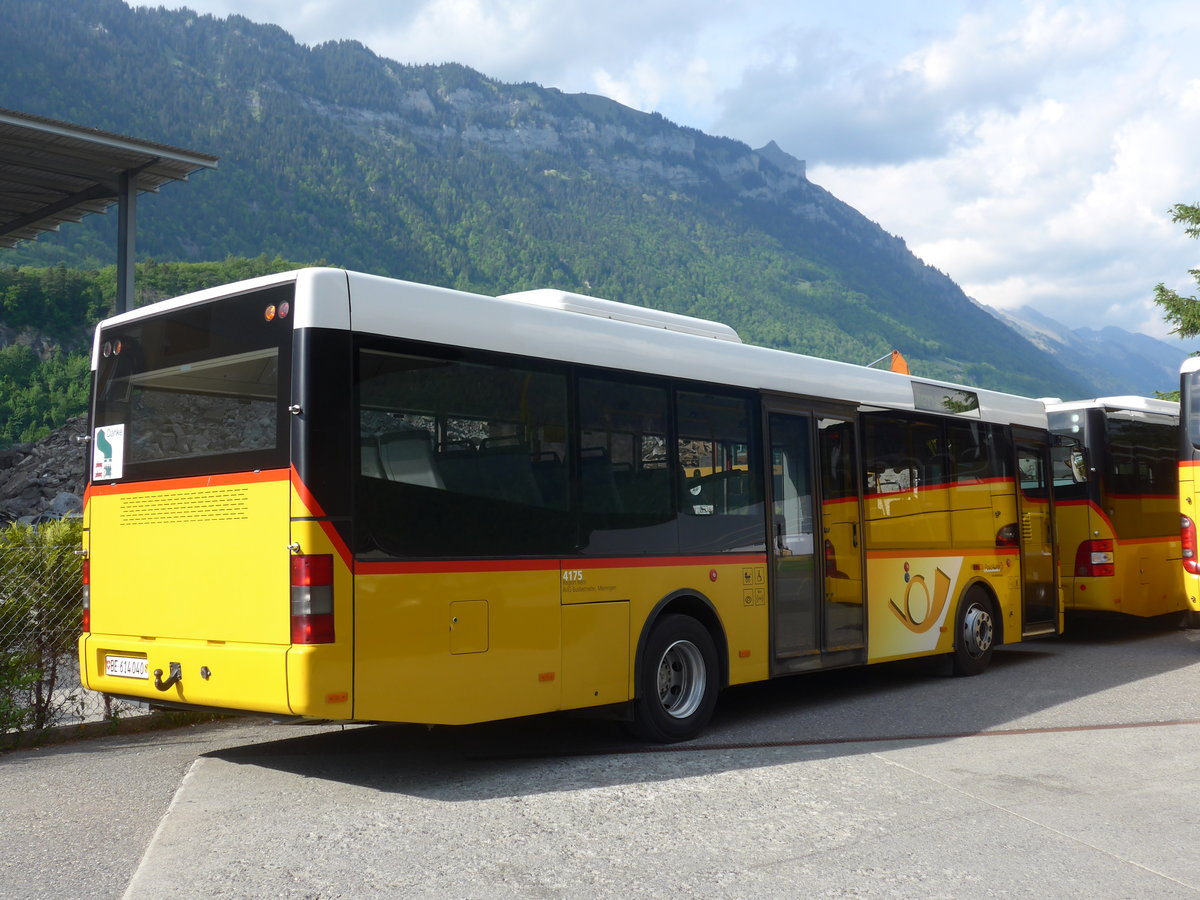 (180'760) - AVG Meiringen - Nr. 72/BE 614'040 - MAN/G�ppel am 24. Mai 2017 in Interlaken, Postgarage