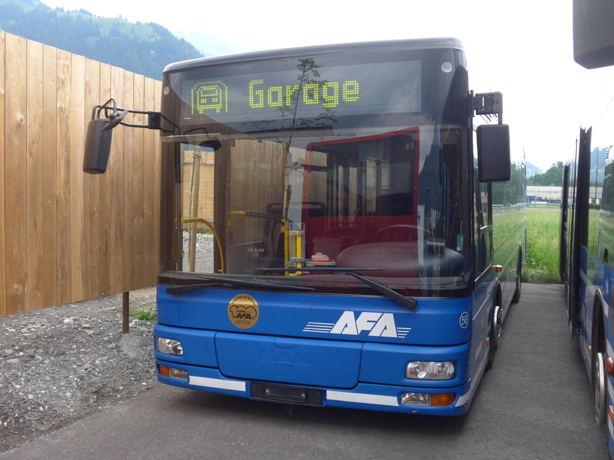 (181'102) - AFA Adelboden - Nr. 56 - MAN/G�ppel am 14. Juni 2017 in Frutigen, Garage